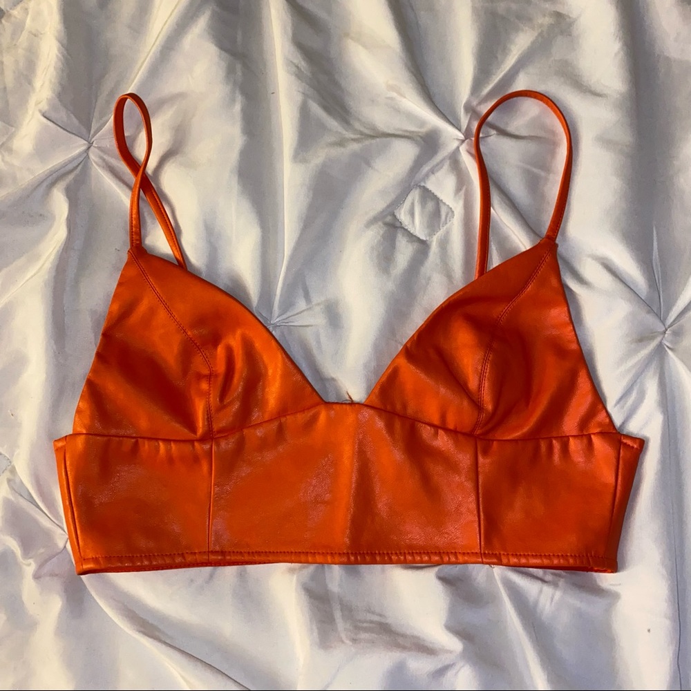 Pleather Crop Too